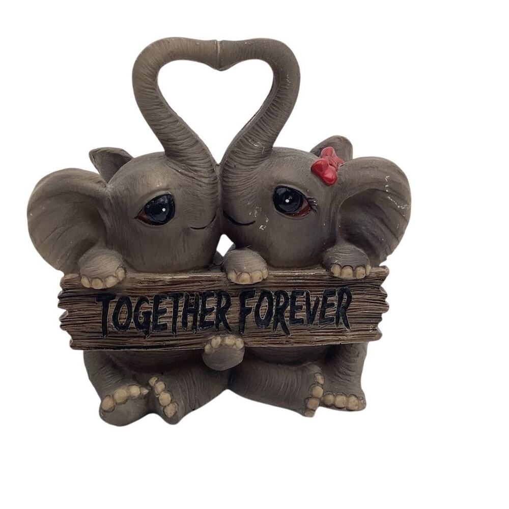 Loving Elephant Couple Figurine "Together Forever"